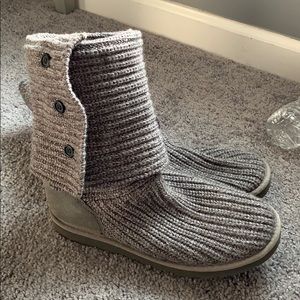 Gray Sweater Ugg Boots